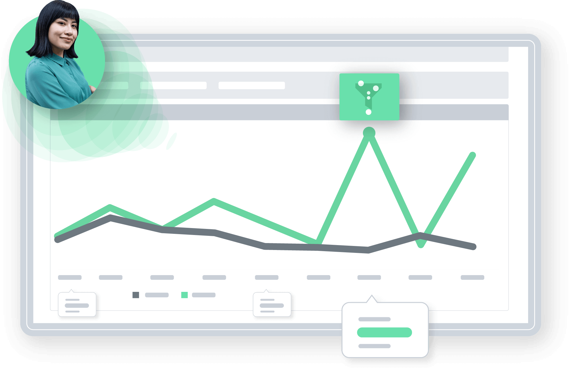 graphic showing b2b marketing funnel