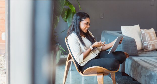 woman on a video call