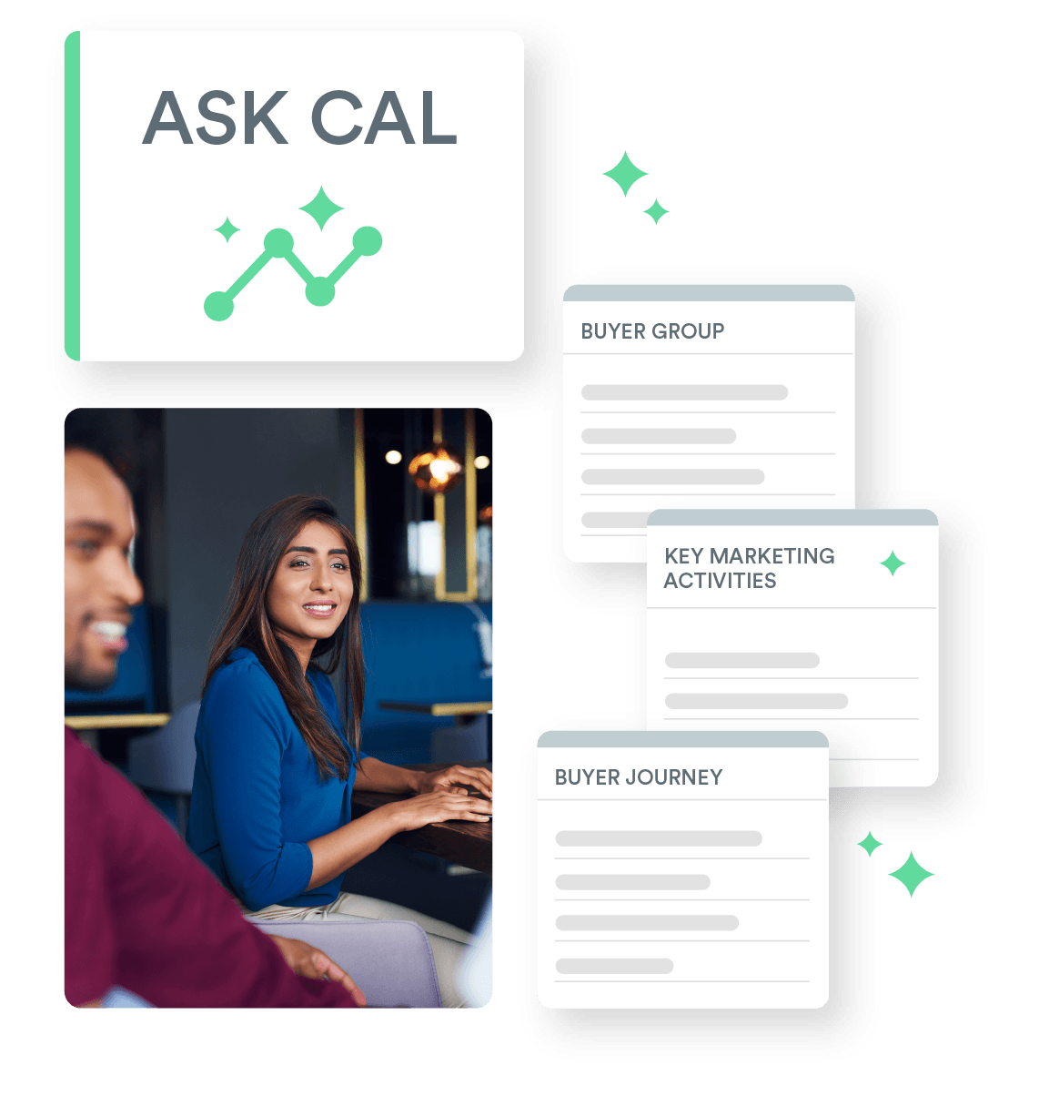 ASK Cal hero image with two people at a table